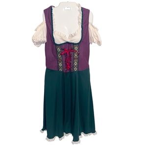Spirit Halloween Costume Womens Medium German Octoberfest Beer Girl Milk Maid